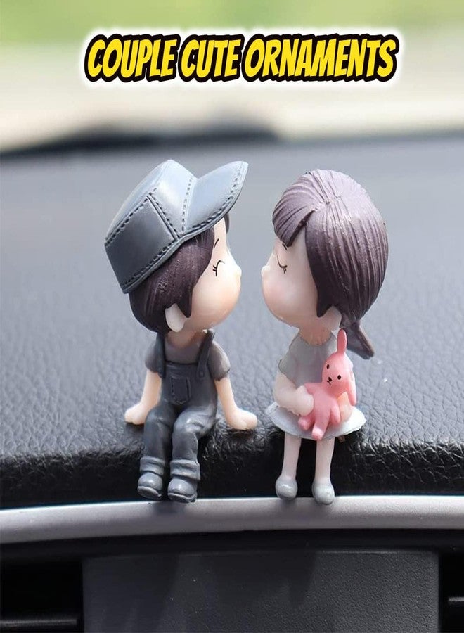 Japelessor Cute Cartoon Couple Design Car Ornament - Car Dashboard Decorations, Kissing Couple Figure Figurines Balloon Ornaments (B) - Image 4